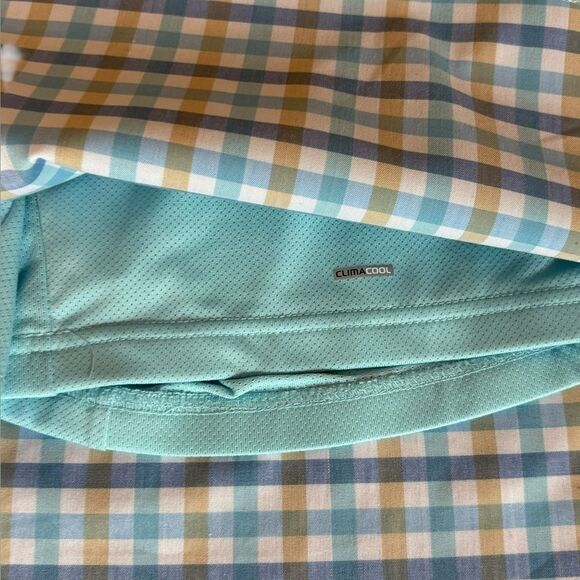 Adidas ClimaCool Golf Skirt Skort Blue White Tan Plaid Built In Shorts Woman’s 4 - Picture 6 of 11